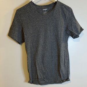 Express Men's Charcoal Short Sleeve Tee